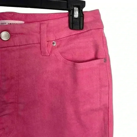 Good American Good Leg Coated Jeans in SORORITY PINK Size 10/30 - Picture 6 of 11